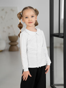 Блуза дев.арт.126/1-1,белая - Binita фото 3