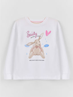 Лонгслив для девочек белый со строчкой из стихотворения - Mark formelle фото 4