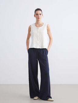 Bisiklet Yaka Dokulu Bluz