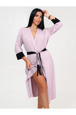 Халат запашной из вискозы арт.Х-32.02 сухая роза - Хороший трикотаж фото 3