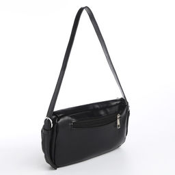 Сумка женская с карманами кожзам, черная