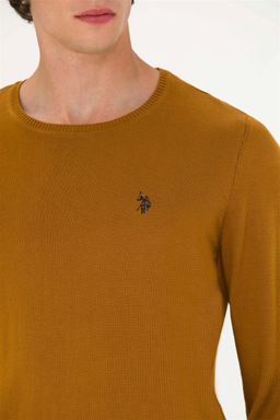 U. S. Polo Assn Мужской базовый свитер кокосового цвета - U.s. polo assn фото 7