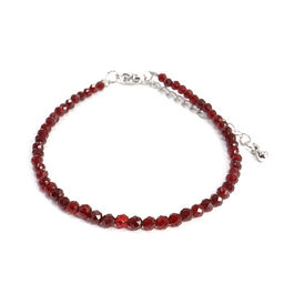 Браслет Шпинель с алмазной огранкой Гранатовый 3мм