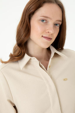 U. S. Polo Assn Женское кремовое тканое платье - U.s. polo assn фото 18
