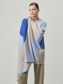 Палантин из кашемира 09043 лунный