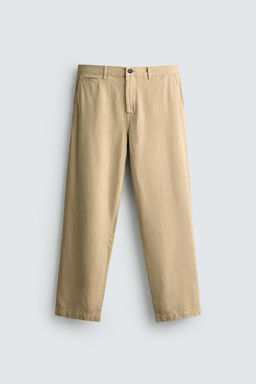 PANTAL?N CHINO STRAIGHT FIT / Tostado