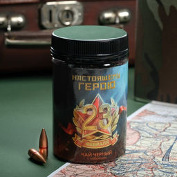 Чай чёрный в банке Настоящему герою, с чабрецом, 50 г