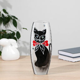 Ваза «Кошка 3», 1.7 л, d=7.5 см, 10×26 см, стекло