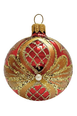 Елочный шар Цветочный 2 10см индивид.уп. - Коломеев фото 2