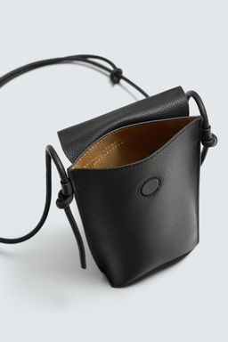 LEATHER CROSSBODY BAG - Zara фото 14