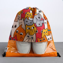 Сумка для обуви Котики, с прозрачным окном - Artfox фото 3