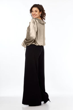 Блуза Olga Style С889 темный беж-зелень