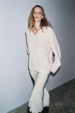 ZW COLLECTION LACE MIDI SKIRT - Zara фото 4