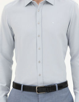Gri Slim Fit Uzun Kollu G_mlek