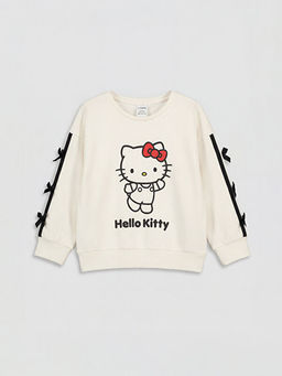 Hello Kitty Bask?l? K?z ?ocuk Sweatshirt ve E?ofman Alt?