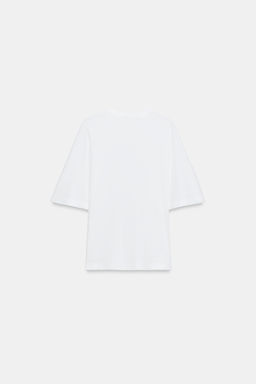 CAMISETA ENTALLADA SUPIMA® / Blanco - Zara фото 6