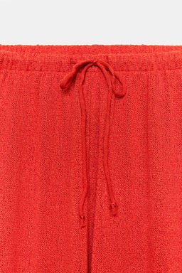 PANTAL?N R?STICO WIDE LEG / Rojo - Zara фото 8