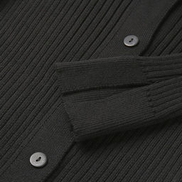 Джемпер женский на пуговицах MINAKU: Knitwear collection, чёрный, размер 46-48