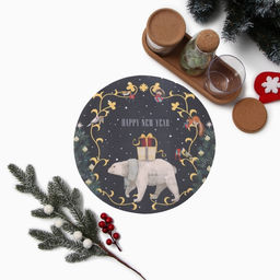 Салфетка сервировочная на стол Happy and year 30?30 см, 100% п/э, оксфорд 420 г/м? 106