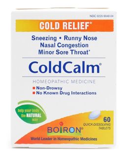Boiron, Гомеопатическое лекарство ColdCalm для облегчения простуды - 60 Быстрорастворимые таблетки