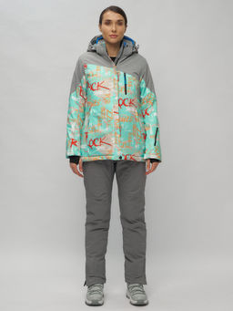 Горнолыжный костюм женский бирюзового цвета 02252Br - Chunmai фото 33