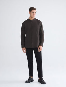 Regular Fit Hakim Yaka Uzun Kollu Erkek G?mlek