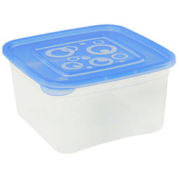 Контейнер для продуктов пластмассовый 0,7л, 14,2х14,2х5см, подходит для СВЧ (Россия)