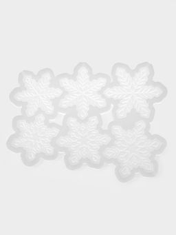 Форма для леденцов Снежинки, силикон, 6 ячеек, 17?10?0.8 см, d=5 см, d=4.5 см, прозрачная