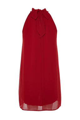 TRENDYOLMILLA Murdum Duz Kesim Halter Yaka Mini Sifon Astarl? Dokuma Elbise TWOSS23EL01059  фото 29