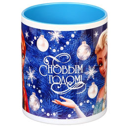 Кружка керамическая «С Новым годом!» 320 мл, Холодное сердце, МИКС
