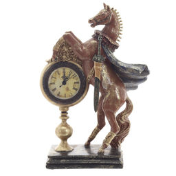 Фигурка декоративная "Лошадь" с часами D7см, (AAx1 н/п), L24 W9,5 H34,5 см