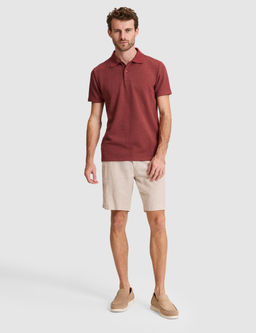 Nar Slim Fit _rme Dokulu Polo Yaka Ti__rt