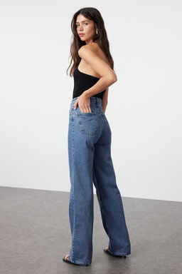 TRENDYOLMILLA Ac?k Mavi Yuksek Bel Wide Leg Jeans TWOSS23JE00068  фото 5