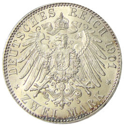 2 марки 1901 года Германия (Пруссия) 200 лет Пруссии