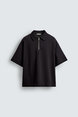 INTERLOCK ZIP-UP POLO SHIRT - Zara фото 7