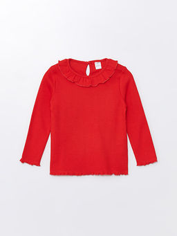 Bisiklet Yaka Uzun Kollu K?z Bebek Ti??rt