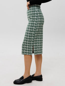 Ю-25 Юбка женская (футер 2-х нитка пенье набивной) Зелёная