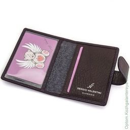 Женская кожаная визитница Sergio Valentini СВ 8143-010  фото 3