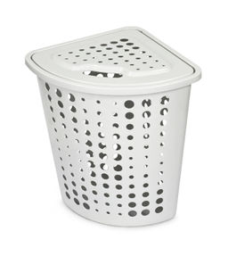 Корзина для белья "Молетта" угловая с крышкой С705