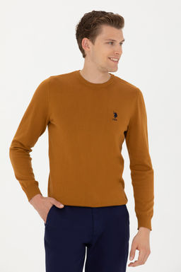 Мужской базовый свитер кокосового цвета - U.s. polo assn фото 8