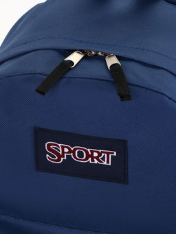 Рюкзак школьный на молнии, с карманом, однотонный, размер 30×14×41 см, синий