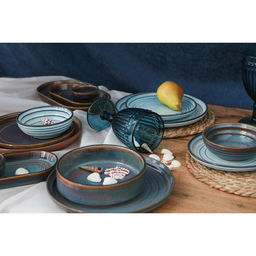 Тарелка Magistro Garland, d=22 см, фарфор, голубая фото 7