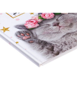 Дневник школьный для 1-11 классов, Котенок с розами, твёрдая обложка 7БЦ, глянцевая ламинация, 40 листов - Calligrata фото 5