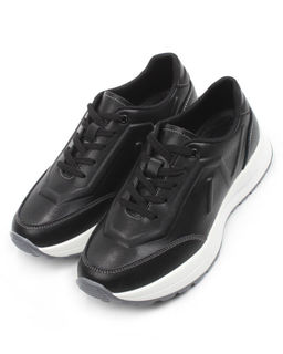 03-A9043-1 BLACK Кроссовки женские (натуральная кожа)