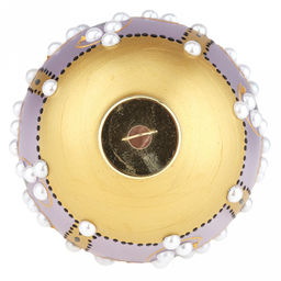 Елочная игрушка шар стеклянная д9,5см, лавандовый перламут, ручная художественная роспись, подарочная упаковка (Россия) - Домашняя мода фото 6