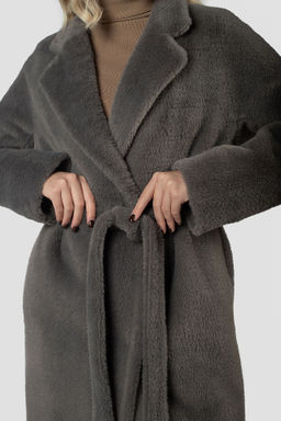 01-12077 Пальто женское демисезонное (пояс) - El podio фото 6