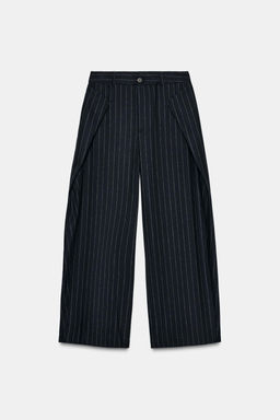 ZW COLLECTION PINSTRIPE TROUSERS WITH WOOL - Zara фото 8