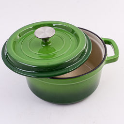 40625 Кастрюля чугун 2,3 л эмаль/покрытие зелёная MB (х4) - Mayer&boch фото 2