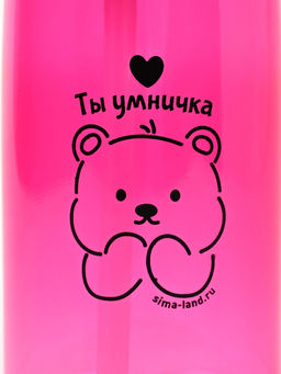 Бутылка для воды пластиковая Ты умничка, 550 мл