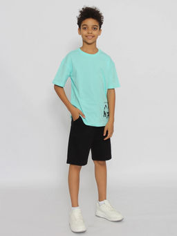 CRB wear/CSJB 63804-40-405 Футболка для мальчика,бирюзовый/Ex.Cherubino  фото 2